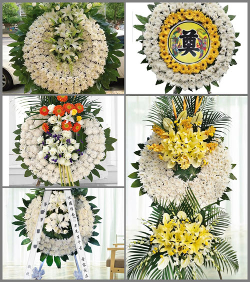 山东济宁金乡县鱼山街道三合村花圈速递